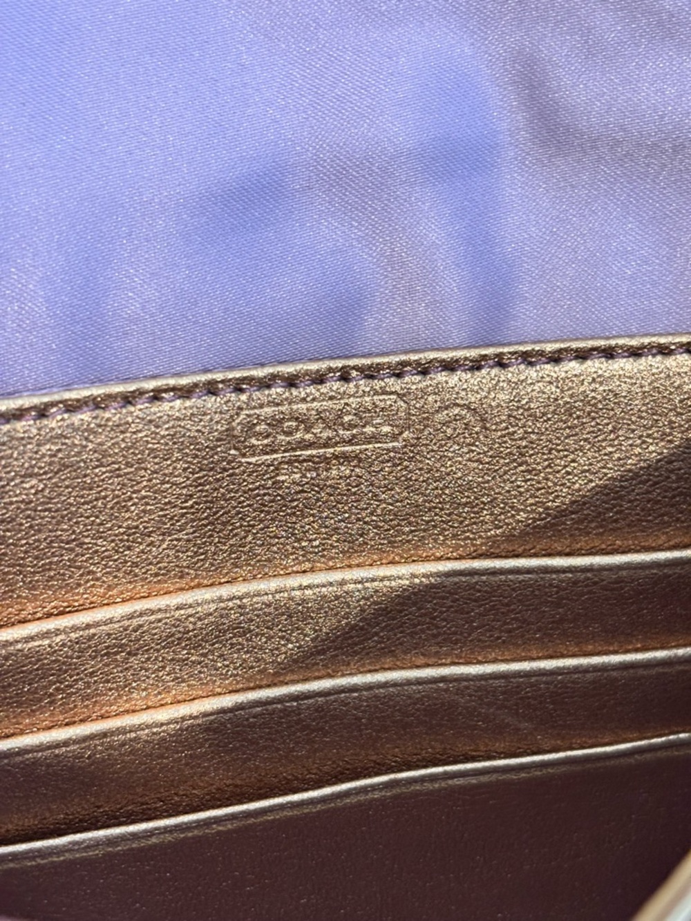 COACH Madison Metallic Leather Chain Mini Bag (Style #42727) - Picture 14 of 16